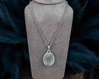 Vintage Buffalo Nickel Necklace 1936 Patent Pending