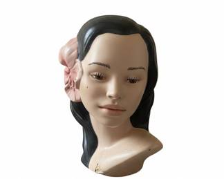 Vintage Marwal Chalkware Polynesian Hula Girl Bust