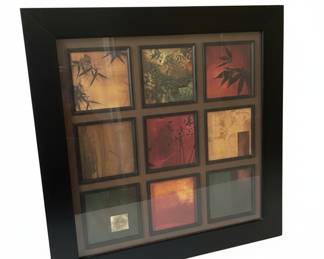 Bamboo Nine Patch Framed Wall Art