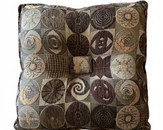 Decorative Accent Pillow with Geometric Motif