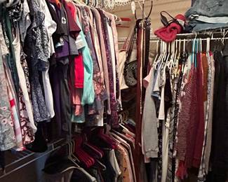 Assorted Women's Clothing and Closet Accessories