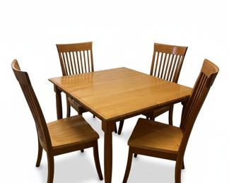 Mission-Style Dining Set with Four Chairs