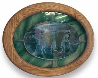 Kokopelli Stained Glass Wall Art