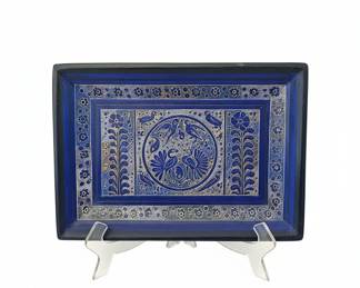 Mid-Century Mexican Tonala Style Decorative Plaque