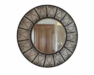 Wrought Iron Scrollwork Wall Mirror