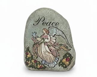 Decorative Garden Stone with Angel Motif