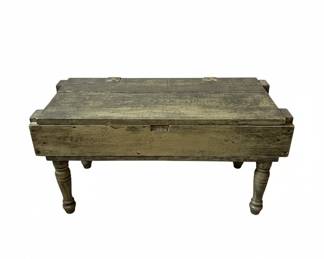 Rustic Wooden Storage Bench