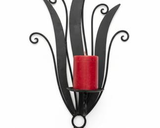 Ruby Blossom Tealight or Pillar Candle Wall Sconce