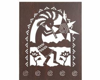 Kokopelli Laser-Cut Metal Wall Art