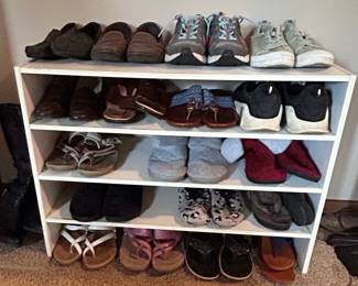 White Laminate Five-Tier Shoe Storage Rack