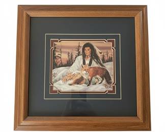Maija Framed Art Print: Snowy Retreat