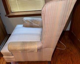 Light blue stripes Wingback Chair $175.00. 30”w 27”d 43”t