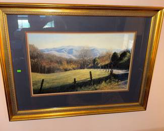 “Majestic Mountain” Jim Gray print $400.00. 40.5” w 30.5”t