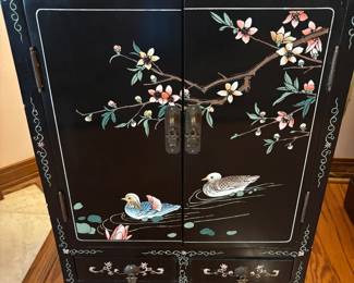 Small black birds cabinet $125.00.    18.5”w 9”d 26”t