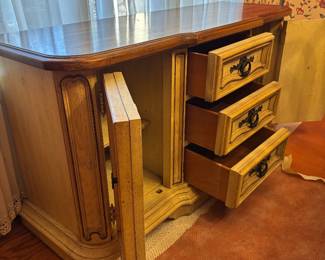 Stanley Mediterranean Revival Sideboards 3 drawers 2 storage doors. $ 250.00.  56”w 19”d 28”t