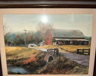 Jim Gray “ Red Barn” $150.00. 31”w 25”t