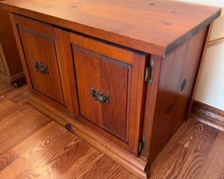 2 Door Cedar cabinet $80.00. 28.5”w 16.5” d 20”t