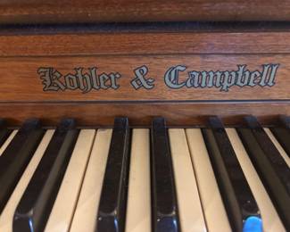 Upright piano Kholer & Campbell. $250.00.     56.5”L 24.5” d 41”t