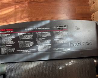 Pro Form Space Saver electric treadmill $150.00. 66”L 30”w 62”t