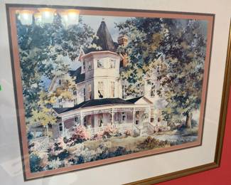 Victorian Home by Shirley Bryan Pensacola artist signed 1/525. $150.00. 29.5”w 24.5”t