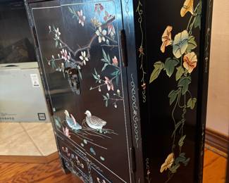 Small black birds cabinet $125.00.    18.5”w 9”d 26”t