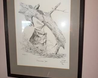 “Freshwater Jaws” Mike Childress signed 33/350. $100.00. 15”w 19”t