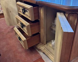 Stanley Mediterranean Revival Sideboards 3 drawers 2 storage doors. $ 250.00.  56”w 19”d 28”t