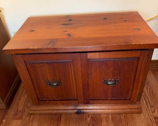 2 Door Cedar cabinet $80.00. 28.5”w 16.5” d 20”t
