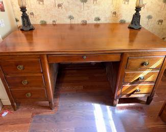 Antique Walnut Desk 6 drawers $ 500.00. 60”w 32”d 28.5”t