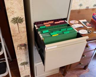 Large 4 drawer Metal file cabinet w key $ 150.00. 15”w 27.5”d 50”t
