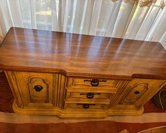Stanley Mediterranean Revival Sideboards 3 drawers 2 storage doors. $ 250.00.  56”w 19”d 28”t