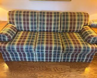 Massoud Red & Green Sofa $450.00.   82”L 34” D 36”T