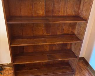 Wood bookcase 4 shelves $80.00 36”w 9.5”d 48”t