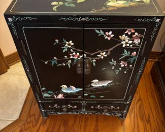 Small black birds cabinet $125.00.    18.5”w 9”d 26”t