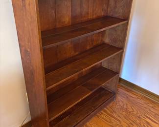 Wood bookcase 4 shelves $80.00 36”w 9.5”d 48”t