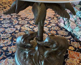 Elephant Table $185.00.    23” diameter 24.5” t