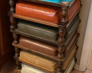 Mid century stacking foot stools17x17x35