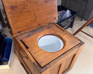 Only $15. Antique Potty. With Chamber Pot. Text Mike 352-281-1822 if you want to buy it.