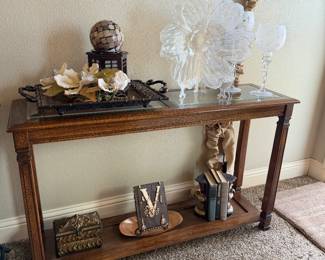 Glass Top Sofa Table