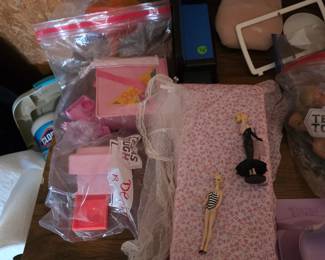 Barbie clothes and furniture 