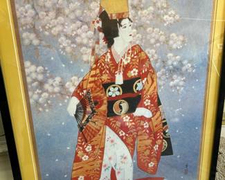 Japanese kabuki woodblock