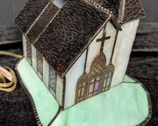 Stained Glass Chapel Lamp