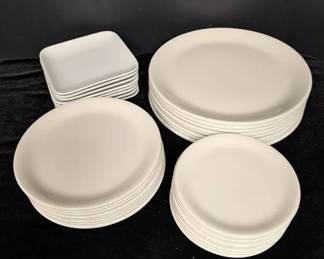 24 Round Plates from Germany  Eight Square Pier 1 Dishes