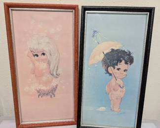 W.M. Otto Retro Mid Century Big Eyes