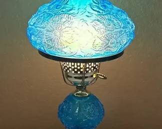 Blue Poppy Pattern Student Lamp