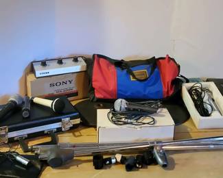Microphones, Stands, Mixer  Cables