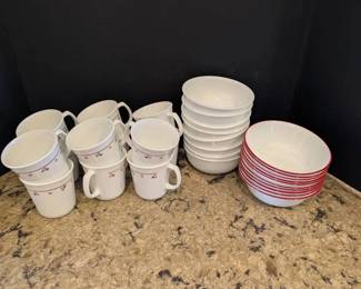 Corelle Bowls  Corning Ware Coffee Cups