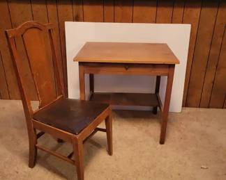Solid Wood Desk  Chair