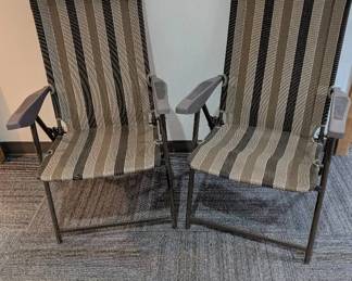 Two High Back Lawn Chairs
