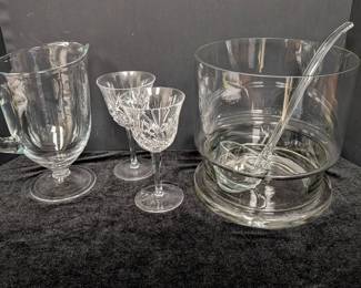 Two Gorham Crystal Goblets  More